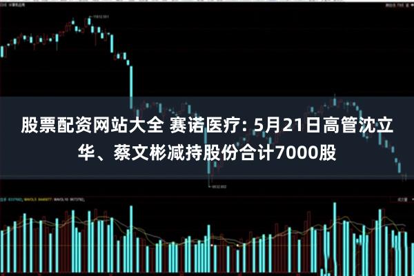 股票配资网站大全 赛诺医疗: 5月21日高管沈立华、蔡文彬减持股份合计7000股